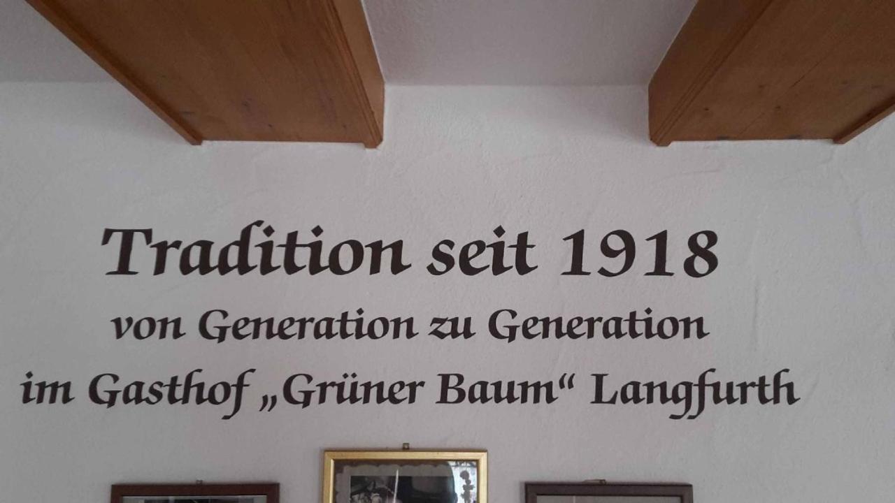 Gasthof Gruener Baum Oberlangfurth Exteriér fotografie